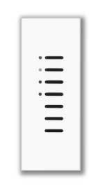 Lutron GRX-4S-DW-WH Grafik Eye Architrave 7-Button 4-Scene Slim Button Door Jamb Wallstation with Off and Raise/Lower in White