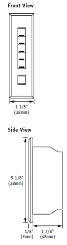Lutron GRX-4SLB-DW-BE Grafik Eye Architrave 4-Scene Large Button Wallstation with Off and Raise/Lower in Beige