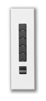 Lutron GRX-4SLB-DW-BR Grafik Eye Architrave 4-Scene Large Button Wallstation with Off and Raise/Lower in Brown