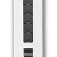 Lutron GRX-4SLB-DW-IV Grafik Eye Architrave 4-Scene Large Button Wallstation with Off and Raise/Lower in Ivory