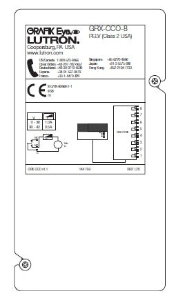 Lutron GRX-CCO-8 Grafik Eye 3000 Contact Closure Output Interface