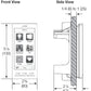 Lutron HQ-J-DK420-WH HomeWorks QS Dynamic RF and Wired Keypad, in White