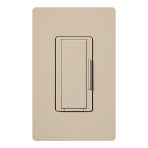 Lutron HQA-RD-277-TP HomeWorks QS RF Maestro 277V Companion Remote Dimmer for Use With -F6AN-DV Only, Matte Finish, Taupe