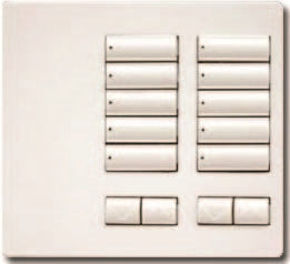 Lutron HQR-T10CRL-MN HomeWorks QS RF seeTouch 10-Button with Column Raise/Lower Tabletop Keypad, Midnight
