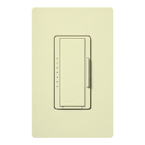 Lutron HQRA-6CL-AL HomeWorks QS RF Maestro 600W Incandescent/Halogen/MLV or 150W CFL/LED Single/Multi-Location Two-Wire Dimmer, Matte Finish, Almond