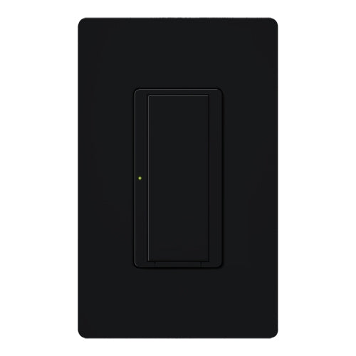 Lutron HQRA-8ANS-BL HomeWorks QS RF Maestro 8A Lighting or 5.8A Motor Neutral Wire Single/Multi-Location Electronic Switch, Matte Finish, Black