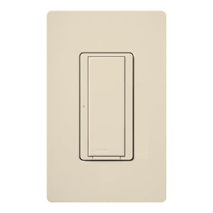 Lutron HQRA-8S-DV-LA HomeWorks QS RF Maestro 8A Lighting or 3A Motor Two-Wire Single/Multi-Location Electronic Switch, Matte Finish, Light Almond