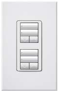 Lutron HQRA-W2RLD-BR HomeWorks QS RF seeTouch Architectural Dual Group with Dual Raise/Lower Keypad, Matte Finish, Brown