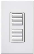 Lutron HQRA-W3BD-TP HomeWorks QS RF seeTouch Architectural Dual Group Keypad, Matte Finish, in Taupe