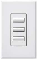 Lutron HQRA-W3BS-BE HomeWorks QS RF seeTouch Architectural 3-Button Keypad, Matte Finish, in Beige
