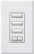Lutron HQRA-W3BSRL-BR HomeWorks QS RF seeTouch Architectural 3-Button with Raise/Lower Keypad, Matte Finish, in Almond