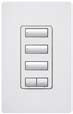Lutron HQRD-H3BSRL-BR HomeWorks QS 3 Button RF Hybrid seeTouch Keypad with Raise/Lower Keypad and 450W Neutral Optional Dimmer, in Brown