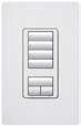 Lutron HQRD-H4S-PL HomeWorks QS 4 Scene RF Hybrid seeTouch Keypad with Raise/Lower Keypad and 450W Neutral Optional Dimmer, in Plum
