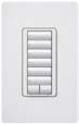 Lutron HQRD-H6BRL-MS HomeWorks QS 6 Button RF Hybrid seeTouch Keypad with Raise/Lower Keypad and 450W Neutral Optional Dimmer, in Mocha Stone