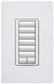 Lutron HQRD-H6BRL-PL HomeWorks QS 6 Button RF Hybrid seeTouch Keypad with Raise/Lower Keypad and 450W Neutral Optional Dimmer, in Plum