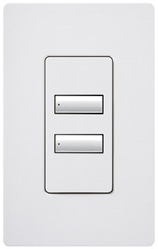 Lutron HQRD-W2BS-WH HomeWorks QS RF seeTouch Designer 2-Button Keypad, in White