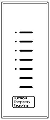 Lutron HQWA-KP5-DW-WH HomeWorks QS Wired Architrave Base Unit without Faceplate, Door Wide, 5-Button Raise/Lower, White Buttons