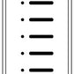 Lutron HQWA-KP7-DN-WH HomeWorks QS Wired Architrave Base Unit without Faceplate, Door Narrow, 7-Button, White Buttons