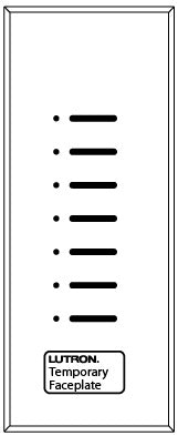 Lutron HQWA-KP7-DW-WH HomeWorks QS Wired Architrave Base Unit without Faceplate, Door Wide, 7-Button, White Buttons