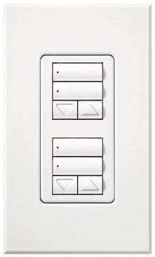 Lutron HQWA-W2RLDI-SI HomeWorks QS Wired seeTouch Architectural Dual Group with Dual Raise/Lower Keypad, Insert Style, Matte Finish, in Sienna