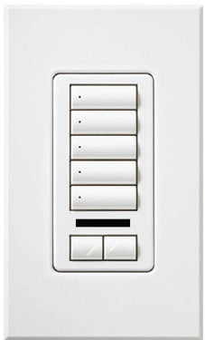Lutron HQWA-W5BIRI-SI HomeWorks QS Wired seeTouch Architectural 5-Button with Raise/Lower Keypad and Infrared Receiver, Insert Style, Matte Finish, in Sienna