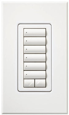 Lutron HQWA-W6BRLI-SI HomeWorks QS Wired seeTouch Architectural 6-Button with Raise/Lower Keypad, Insert Style, Matte Finish, in Sienna