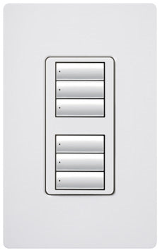 Lutron HQWD-W3BD-ST HomeWorks QS Wired seeTouch Designer Dual Group Keypad, in Stone