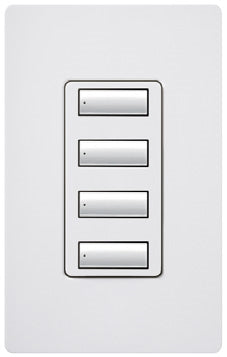 Lutron HQWD-W4BS-BL HomeWorks QS Wired seeTouch Designer 4-Button Keypad, in Black