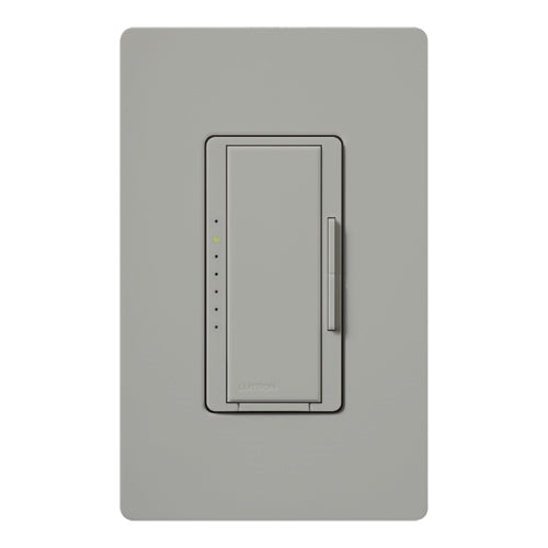 Lutron HWA-10ND-GR HomeWorks QS Wired Maestro 1000W Incandescent or 800W MLV Single/Multi-Location Neutral Wire Dimmer, Matte Finish, Gray