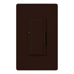 Lutron HWA-6D-BR HomeWorks QS Wired Maestro 600W Incandescent or 450W MLV Single/Multi-Location Dimmer, Matte Finish, Brown