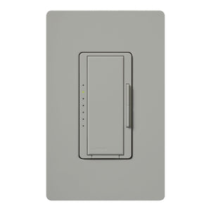 Lutron HWA-6ND-GR HomeWorks QS Wired Maestro 600W Incandescent or 450W MLV Single/Multi-Location Neutral Wire Dimmer, Matte Finish, Gray