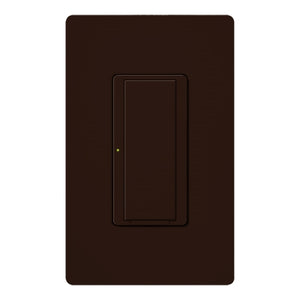 Lutron HWA-8ANS-BR HomeWorks QS Wired Maestro 8A Lighting or 5.8A Motor Neutral Electronic Single/Multi-Location Switch, Matte Finish, Brown