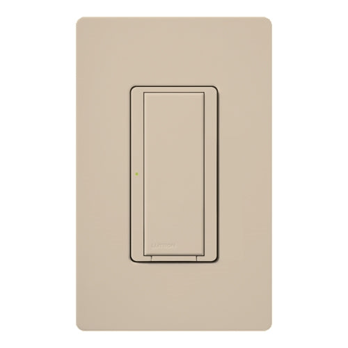 Lutron HWA-8ANS-TP HomeWorks QS Wired Maestro 8A Lighting or 5.8A Motor Neutral Electronic Single/Multi-Location Switch, Matte Finish, Taupe