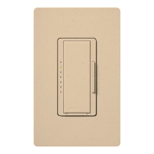 Lutron HWD-10ND-DS HomeWorks QS Wired Maestro 150W LED or 1000W Incandescent or 800W Magnetic Low Voltage Single Pole / Multi Location Dimmer, Neutral Wire Required, in Desert Stone