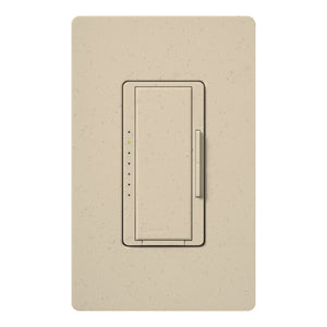 Lutron HWD-10ND-ST HomeWorks QS Wired Maestro 150W LED or 1000W Incandescent or 800W Magnetic Low Voltage Single Pole / Multi Location Dimmer, Neutral Wire Required, in Stone