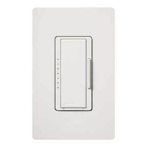 Lutron HWD-10ND-SW HomeWorks QS Wired Maestro 150W LED or 1000W Incandescent or 800W Magnetic Low Voltage Single Pole / Multi Location Dimmer, Neutral Wire Required, in Snow