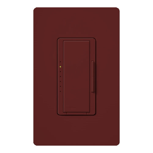 Lutron HWD-6ND-MR HomeWorks QS Wired Maestro 150W LED or 600W Incandescent or 450W Magnetic Low Voltage Single Pole / Multi Location Dimmer, Neutral Wire Required, in Merlot