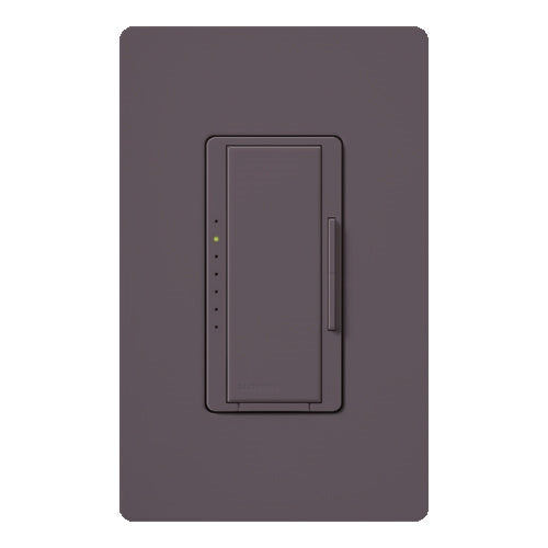 Lutron HWD-6ND-PL HomeWorks QS Wired Maestro 150W LED or 600W Incandescent or 450W Magnetic Low Voltage Single Pole / Multi Location Dimmer, Neutral Wire Required, in Plum