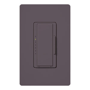 Lutron HWD-6ND-PL HomeWorks QS Wired Maestro 150W LED or 600W Incandescent or 450W Magnetic Low Voltage Single Pole / Multi Location Dimmer, Neutral Wire Required, in Plum