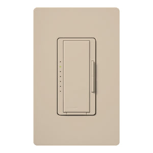 Lutron HWD-6ND-TP HomeWorks QS Wired Maestro 150W LED or 600W Incandescent or 450W Magnetic Low Voltage Single Pole / Multi Location Dimmer, Neutral Wire Required, in Taupe