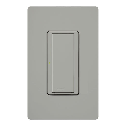 Lutron HWD-8ANS-GR HomeWorks QS Wired Maestro 8A Lighting or 5.8A Motor Single Pole / 3 Way / Multi Location Neutral Electronic Switch, in Gray