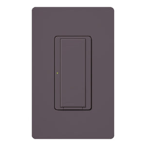 Lutron HWD-8ANS-PL HomeWorks QS Wired Maestro 8A Lighting or 5.8A Motor Single Pole / 3 Way / Multi Location Neutral Electronic Switch, in Plum