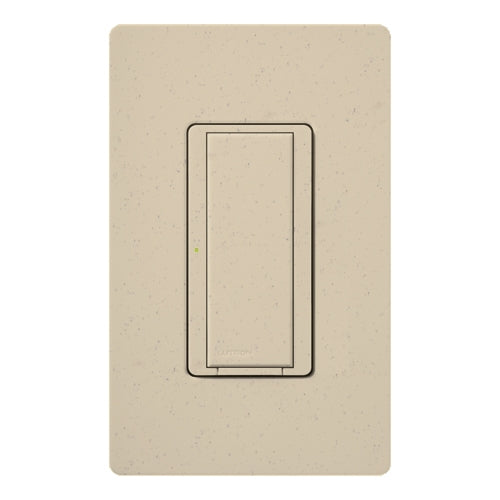 Lutron HWD-8ANS-ST HomeWorks QS Wired Maestro 8A Lighting or 5.8A Motor Single Pole / 3 Way / Multi Location Neutral Electronic Switch, in Stone