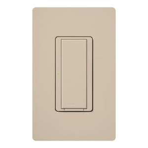 Lutron HWD-8ANS-TP HomeWorks QS Wired Maestro 8A Lighting or 5.8A Motor Single Pole / 3 Way / Multi Location Neutral Electronic Switch, in Taupe