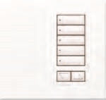 Lutron HWIS-5BRL-F-AW HomeWorks QS Wired International seeTouch 5-Button/Faceplate Kit with Raise/Lower, Frameless Style, Matte Finish, Arctic White