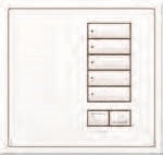 Lutron HWIS-5BRL-I-SC HomeWorks QS Wired International seeTouch 5-Button/Faceplate Kit with Raise/Lower, Insert Style, Matte Finish, Satin Chrome