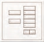 Lutron HWIS-7BRL-I-MC HomeWorks QS Wired International seeTouch 7-Button/Faceplate Kit with Raise/Lower, Insert Style, Matte Finish, Mica