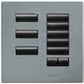 Lutron HWIS-8BRL-F-AR HomeWorks QS Wired International seeTouch 8-Button/Faceplate Kit with Raise/Lower, Frameless Style, Matte Finish, Argentum