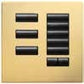 Lutron HWIS-8BRL-F-BB HomeWorks QS Wired International seeTouch 8-Button/Faceplate Kit with Raise/Lower, Frameless Style, Matte Finish, Bright Brass