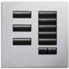 Lutron HWIS-8BRL-F-BC HomeWorks QS Wired International seeTouch 8-Button/Faceplate Kit with Raise/Lower, Frameless Style, Matte Finish, Bright Chrome